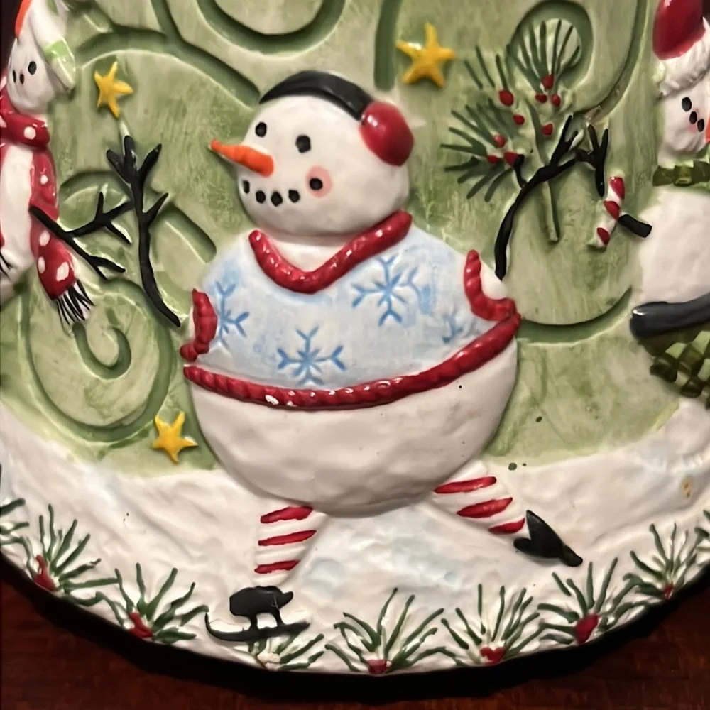 Yankee Candle Small Topper Shade Snowmen Pine